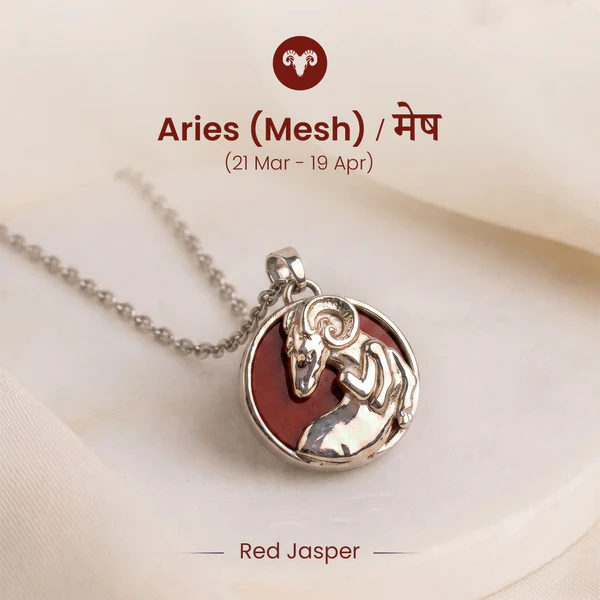 1-2026-04-28T122339.315 (1) Aries Pendant (मेष राशि) with Red Jasper Stone - Image 1