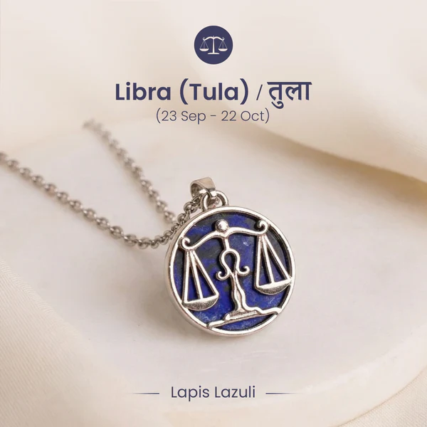 1-2026-04-29T161537.584 Libra Pendant (तुला राशि) with Lapis Lazuli - Image 1