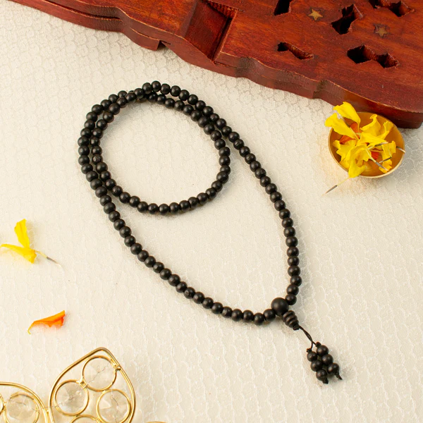 1_3_33 Karungali Malai 6mm Stretchable - 108+1 Beads (Original Ebony Wood) - Image 1
