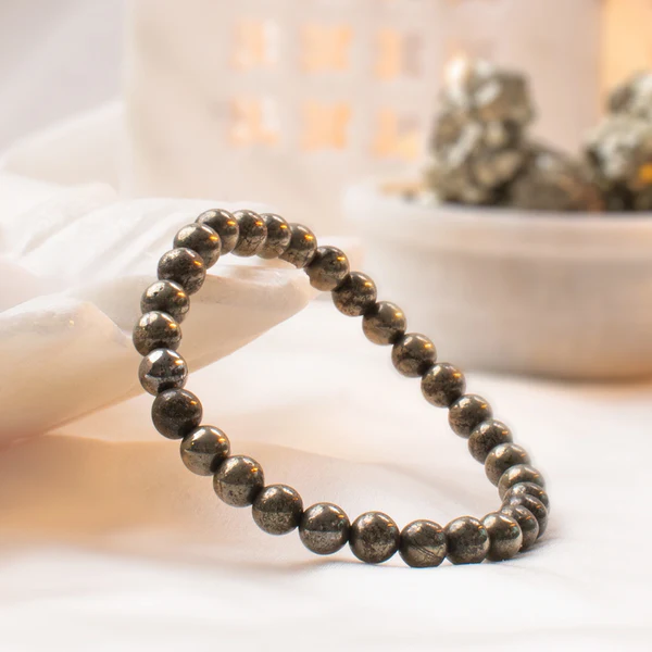 1_3_95eaa6ab-9431-48fd-b812-4ba15da074ae Raw Pyrite Bracelet (Women - 6mm Beads) - Image 1