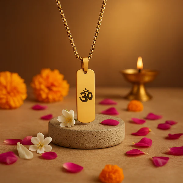 2_d8dd9926-e368-4d3d-b730-b84be4e47ad2 Gold Plated Om Pendant - Image 1