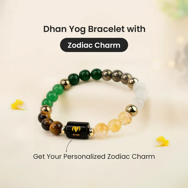 Dhan_Yog_bracelet_Aries_copy Dhan Yog Bracelet with Zodiac Charm - Image 1