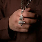 Shiv Raksha Karungali Mala with Trishul Nandi Pendant